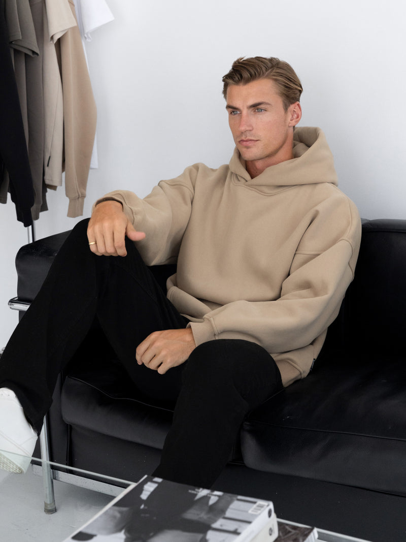 Blakely Basic Relaxed Hoodie - Light Tan
