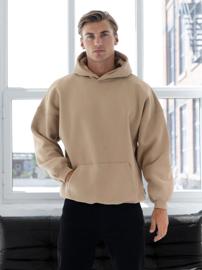 Blakely Basic Relaxed Hoodie - Light Tan