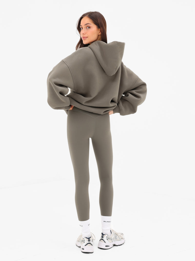 Olivia Oversized Hoodie - Safari Green