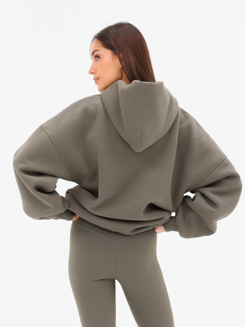 Olivia Oversized Hoodie - Safari Green