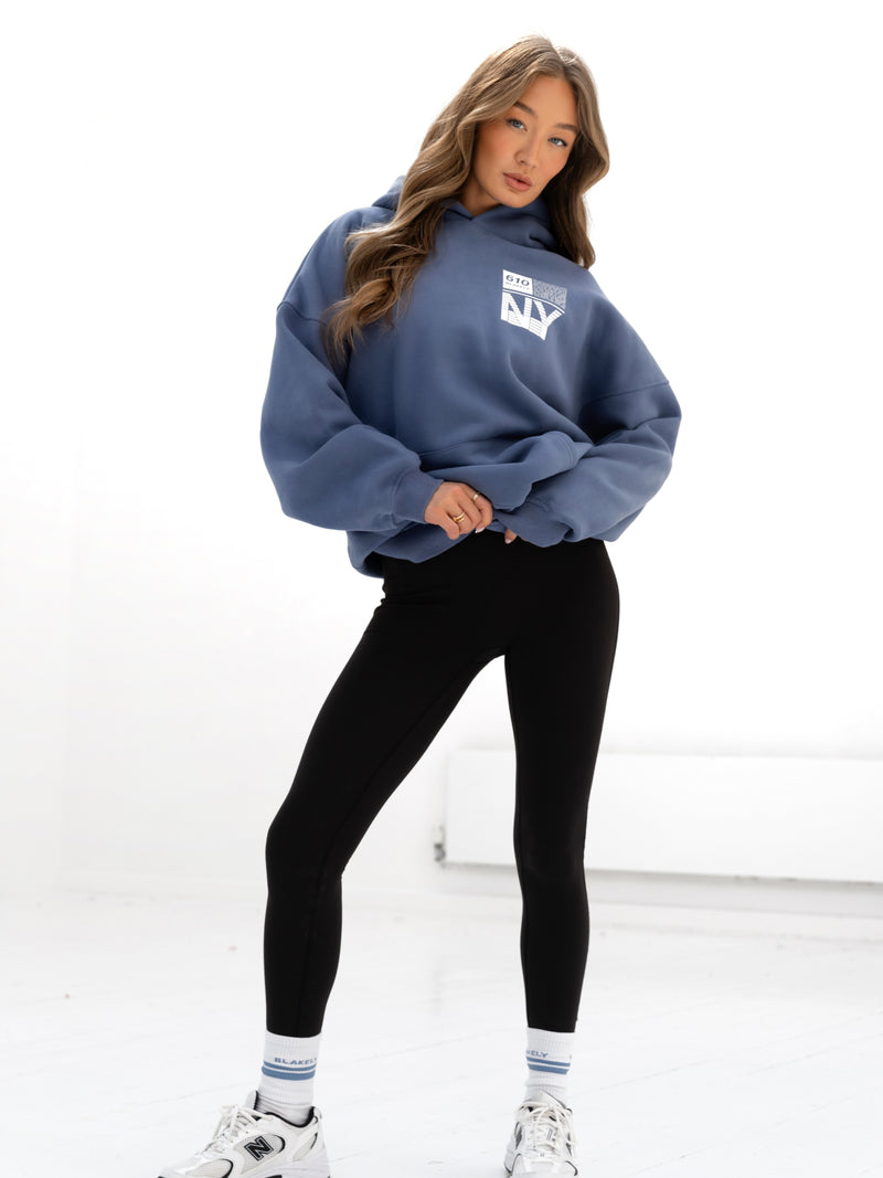 Brooklyn 610 Oversized Hoodie - Mid Blue