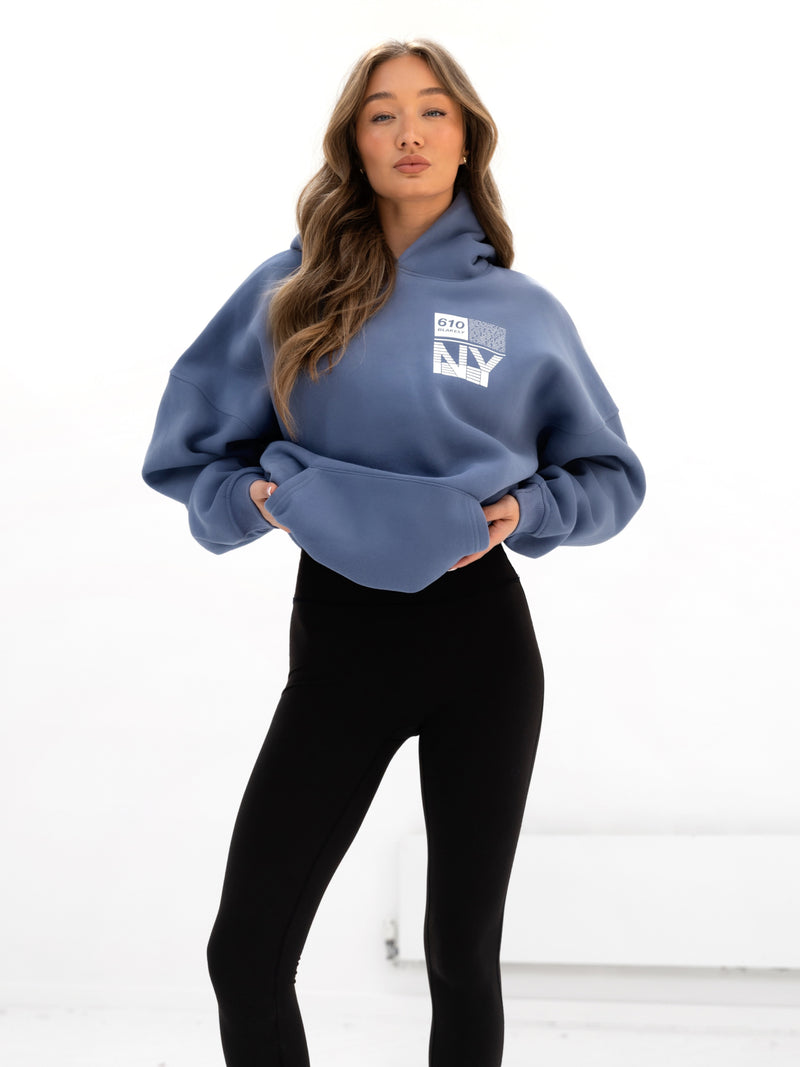 Brooklyn 610 Oversized Hoodie - Mid Blue