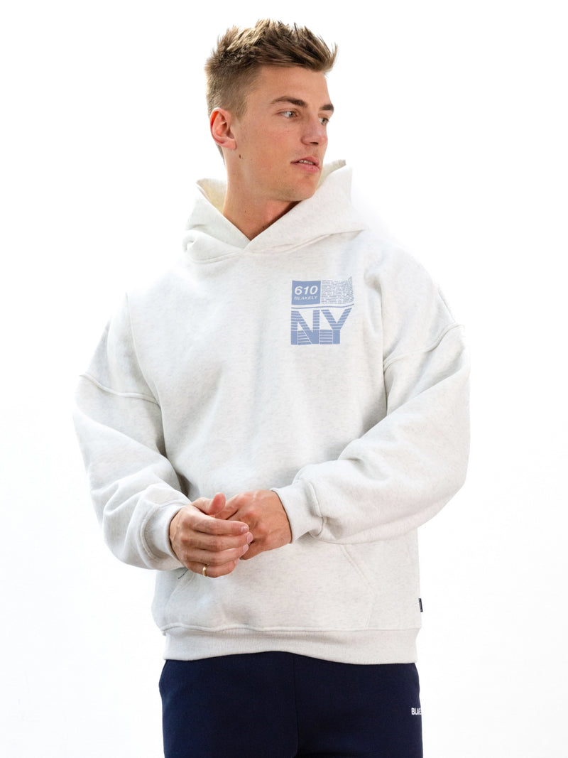Brooklyn 610 Relaxed Hoodie - Marl White