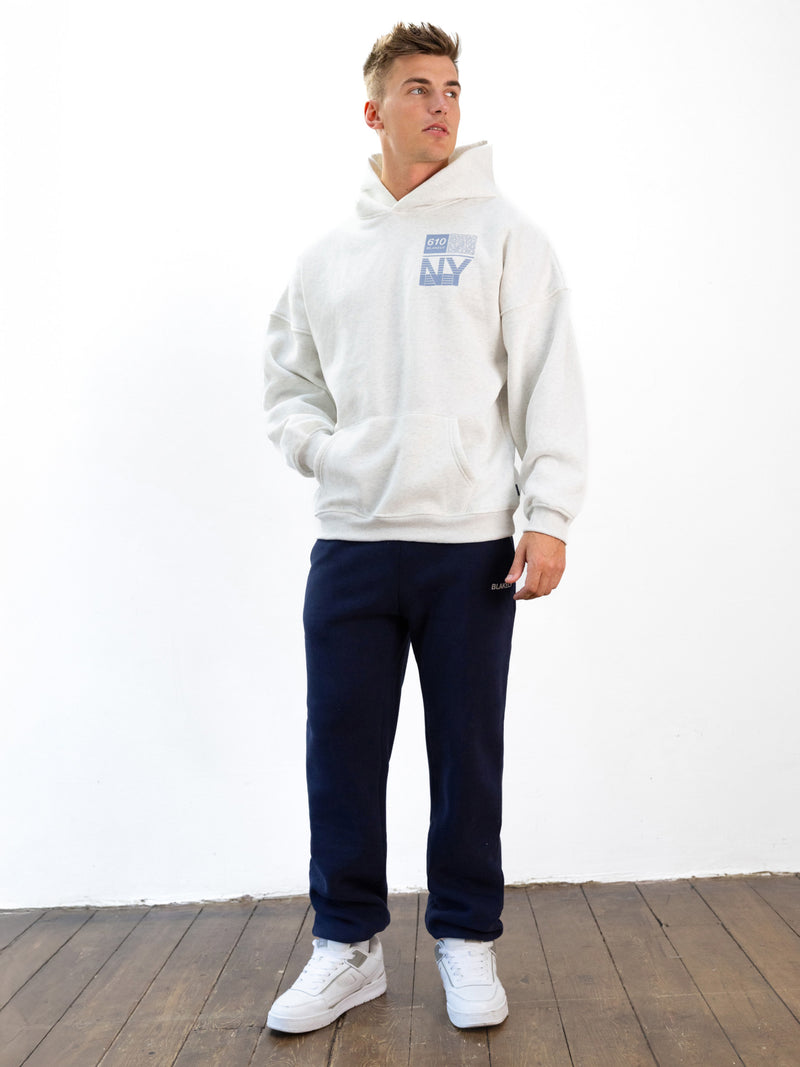 Brooklyn 610 Relaxed Hoodie - Marl White