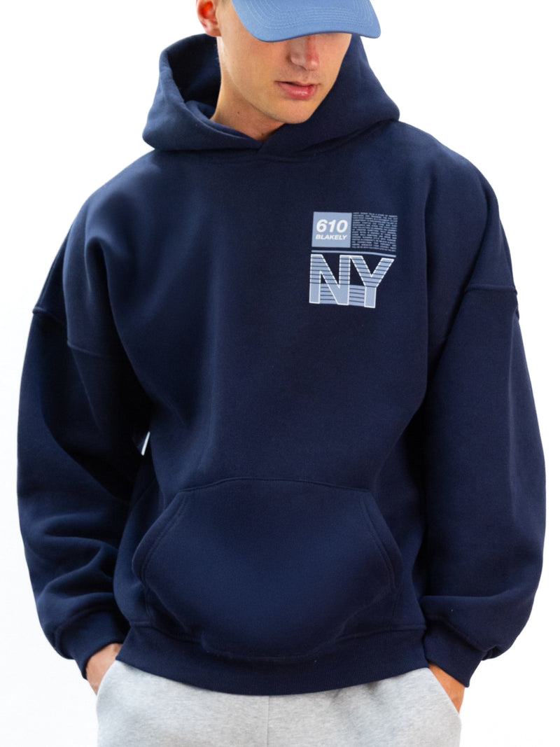 Brooklyn 610 Relaxed Hoodie - Navy