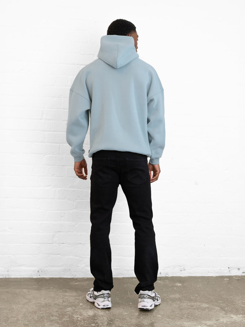 Outline Heritage Relaxed Hoodie - Mineral Blue