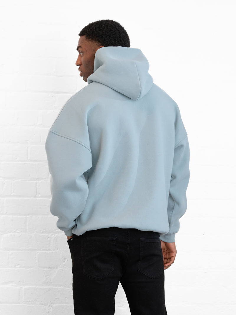 Outline Heritage Relaxed Hoodie - Mineral Blue