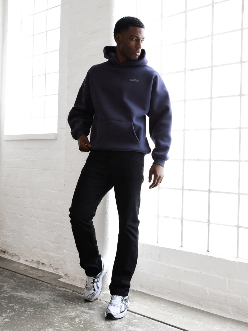 Outline Heritage Relaxed Hoodie - True Navy
