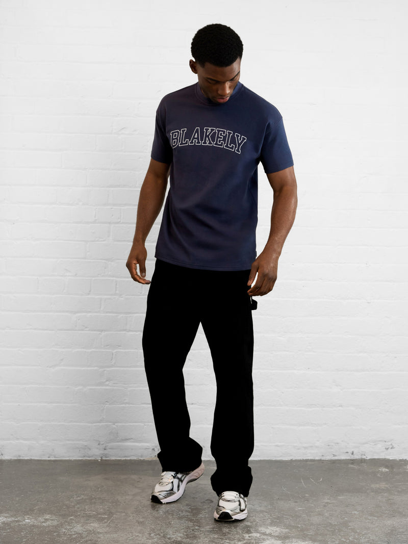Outline Varsity Relaxed T-Shirt - True Navy