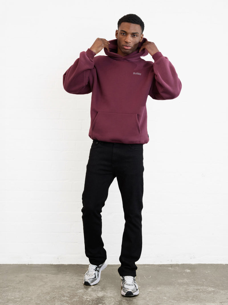 Outline Heritage Relaxed Hoodie - Old Burgundy