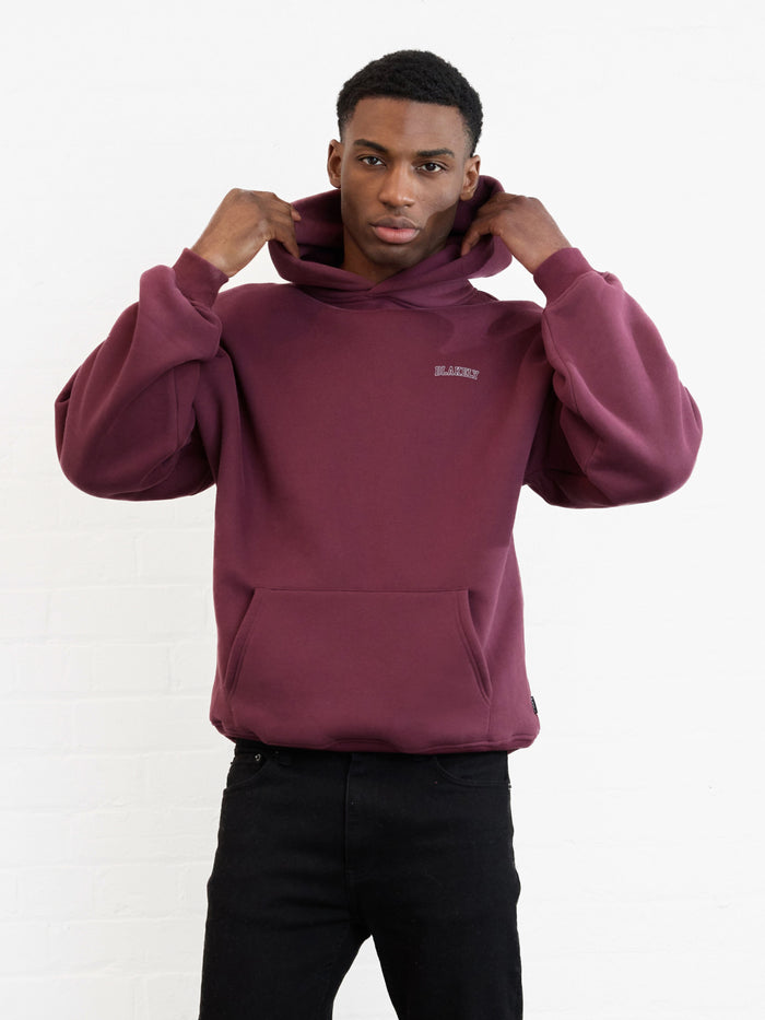 Outline Heritage Relaxed Hoodie - Old Burgundy
