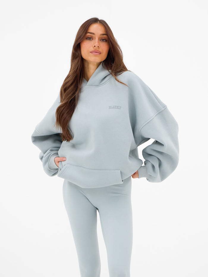 Outline Heritage Oversized Hoodie - Mineral Blue