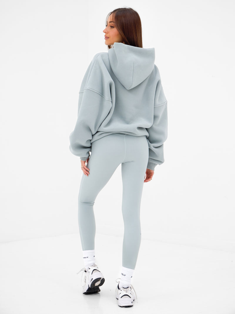 Outline Heritage Oversized Hoodie - Mineral Blue