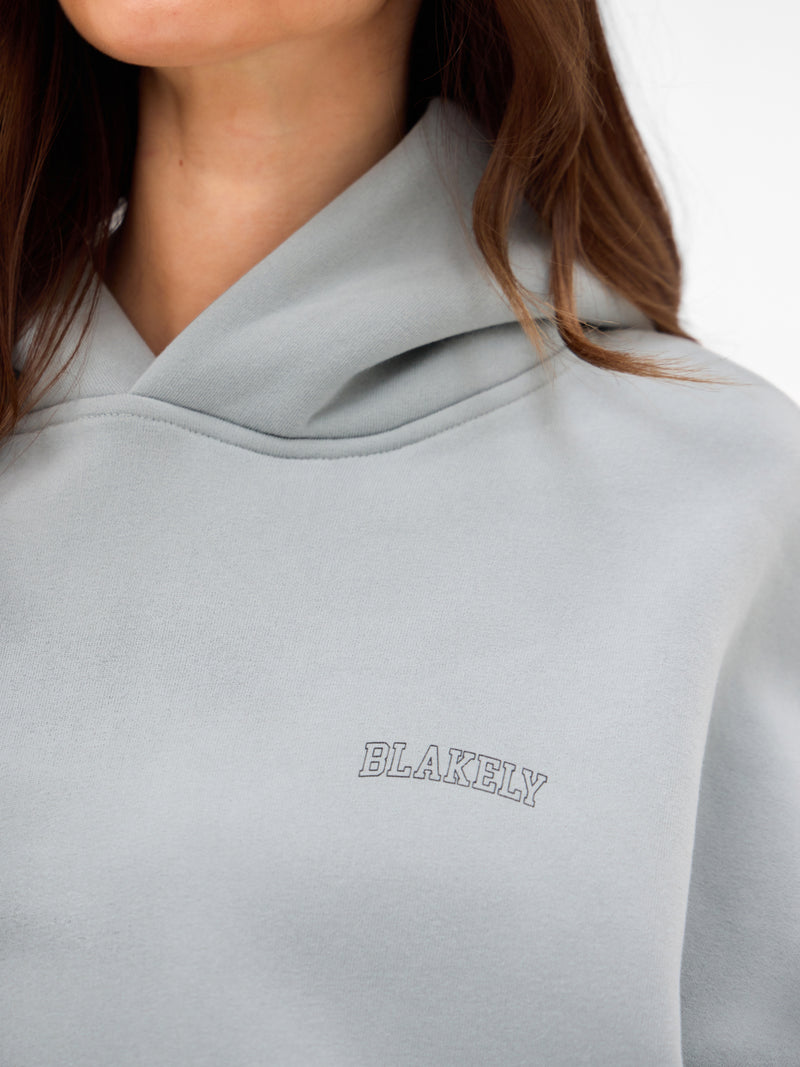 Outline Heritage Oversized Hoodie - Mineral Blue