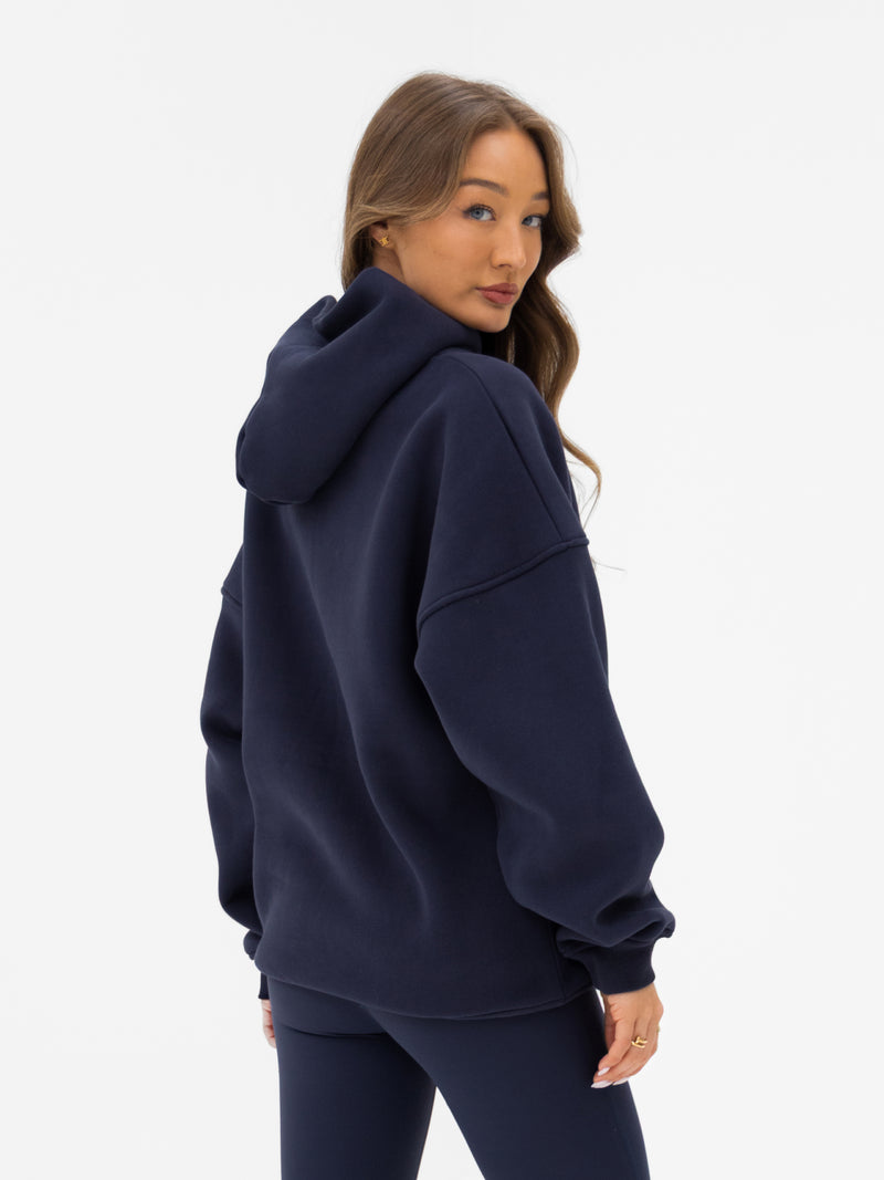 Outline Heritage Oversized Hoodie - True Navy