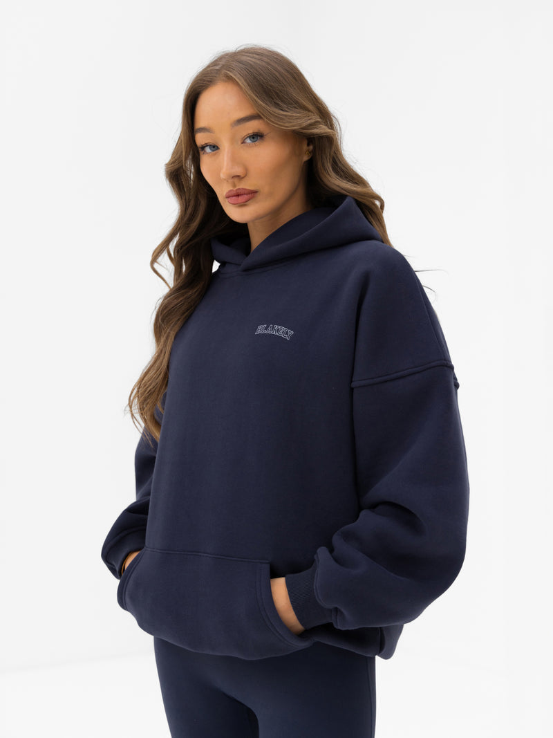 Outline Heritage Oversized Hoodie - True Navy