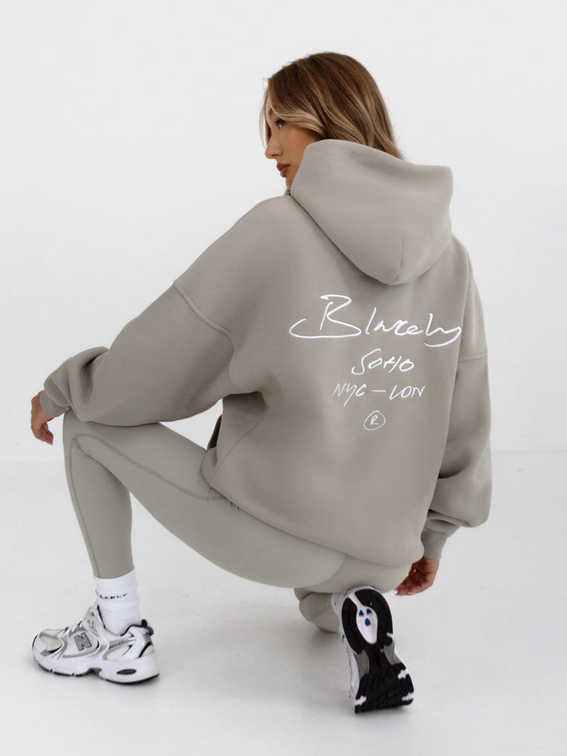 Soho Script Hoodie - Grey