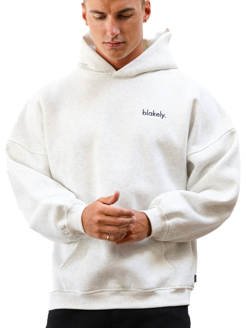 Sami Relaxed Hoodie - Marl White