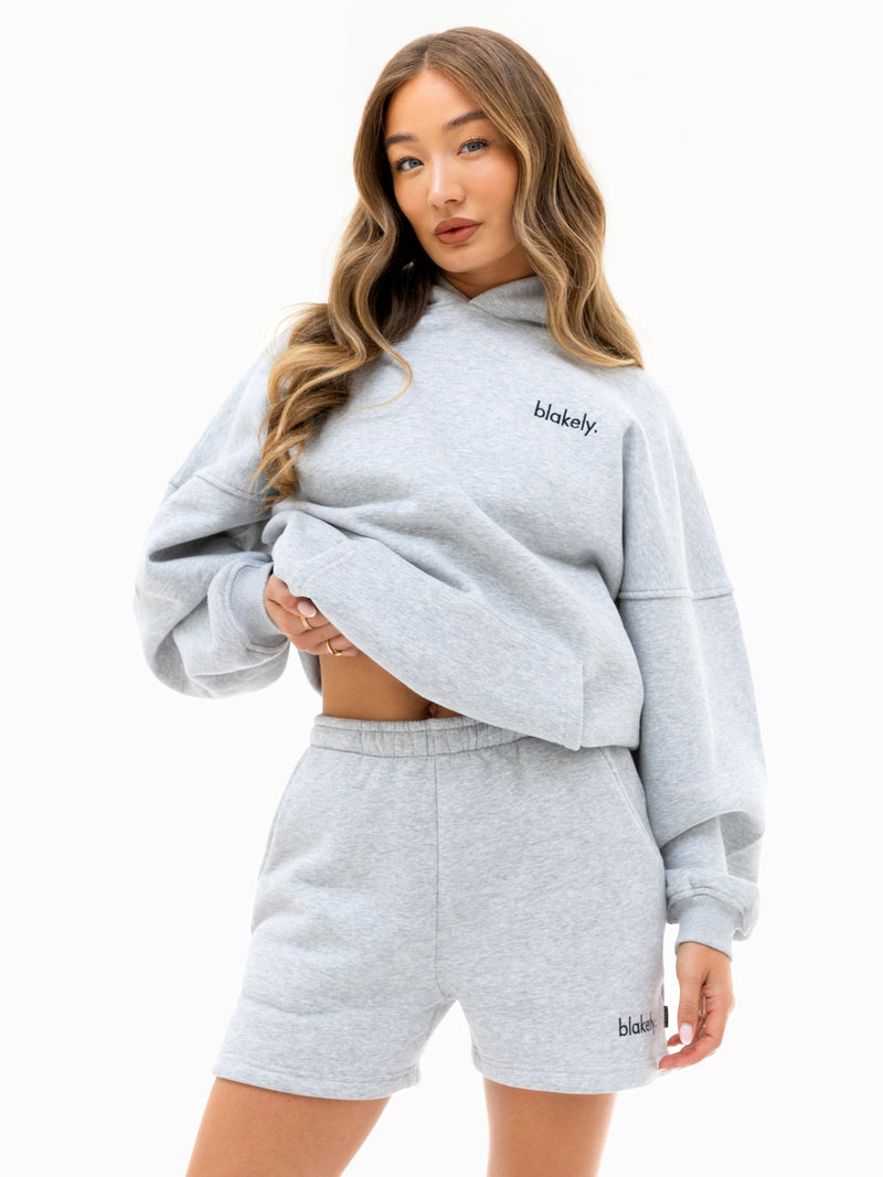 Sami Oversized Hoodie - Marl Grey