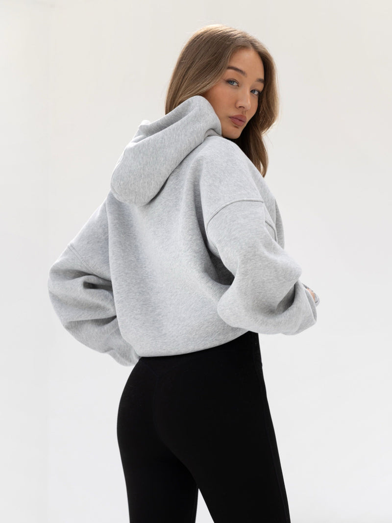 Sami Oversized Hoodie - Marl Grey