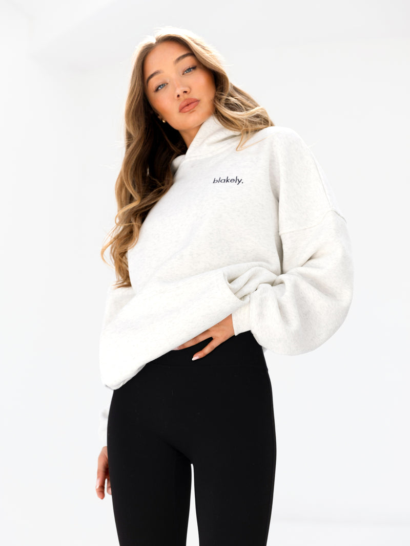 Sami Oversized Hoodie - Marl White