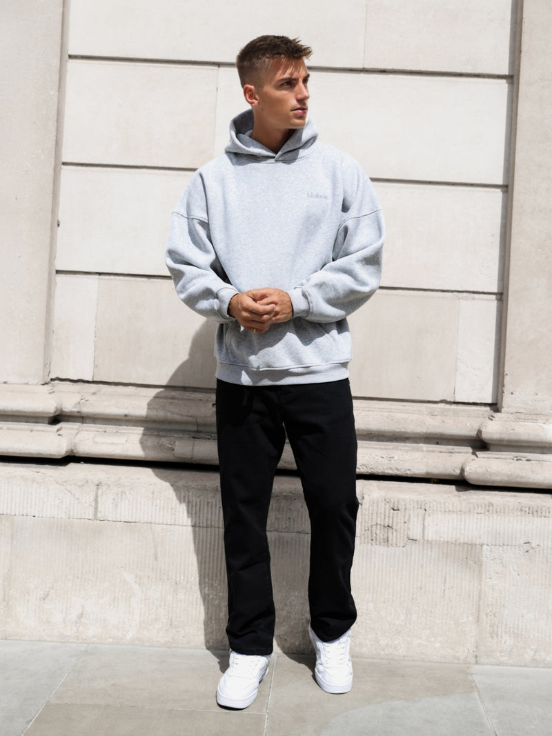 Iver Relaxed Hoodie - Marl Grey