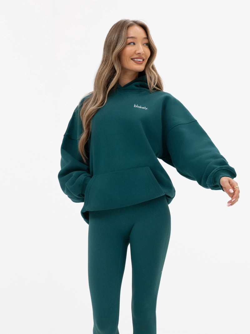 Freya Oversized Hoodie - Deep Green