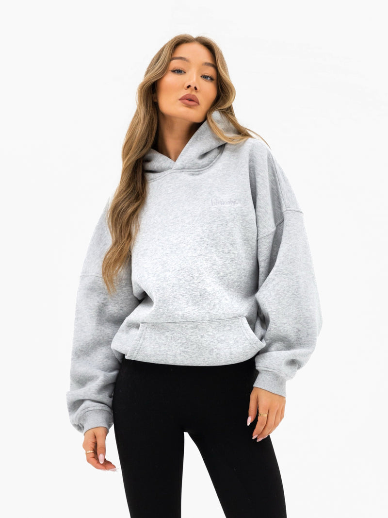 Freya Oversized Hoodie - Marl Grey