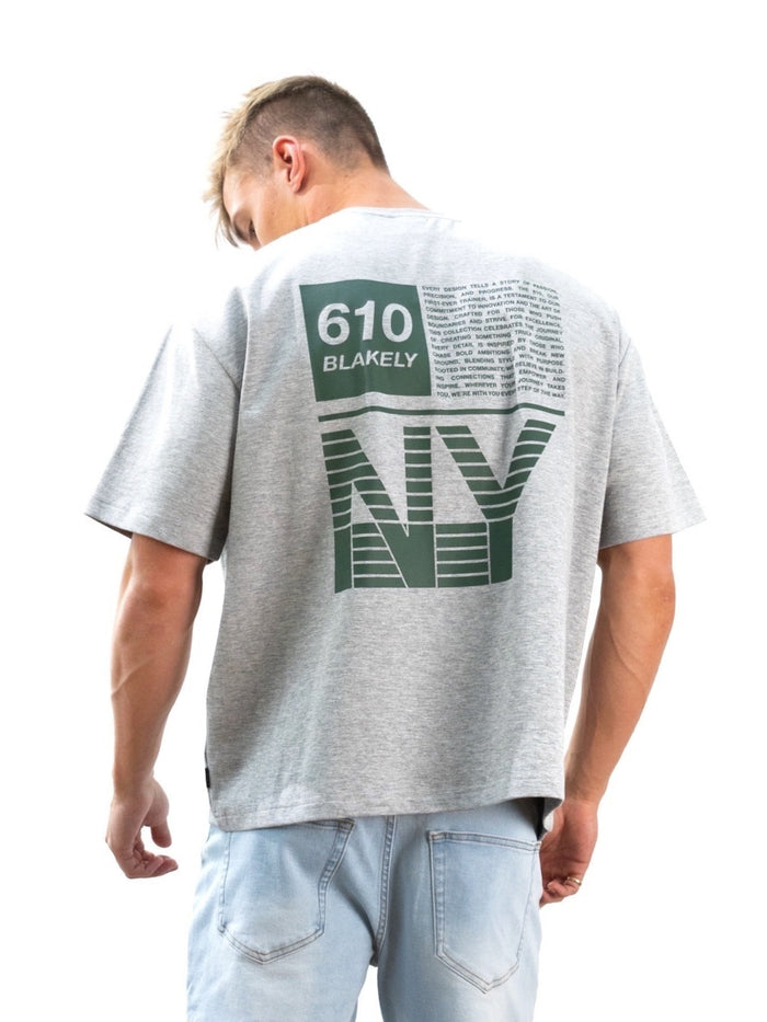 Tribeca 610 Unfitted T-Shirt - Marl Grey
