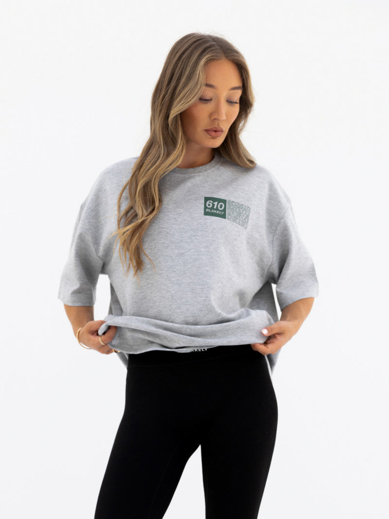 Tribeca 610 Ultra Oversized T-Shirt - Marl Grey