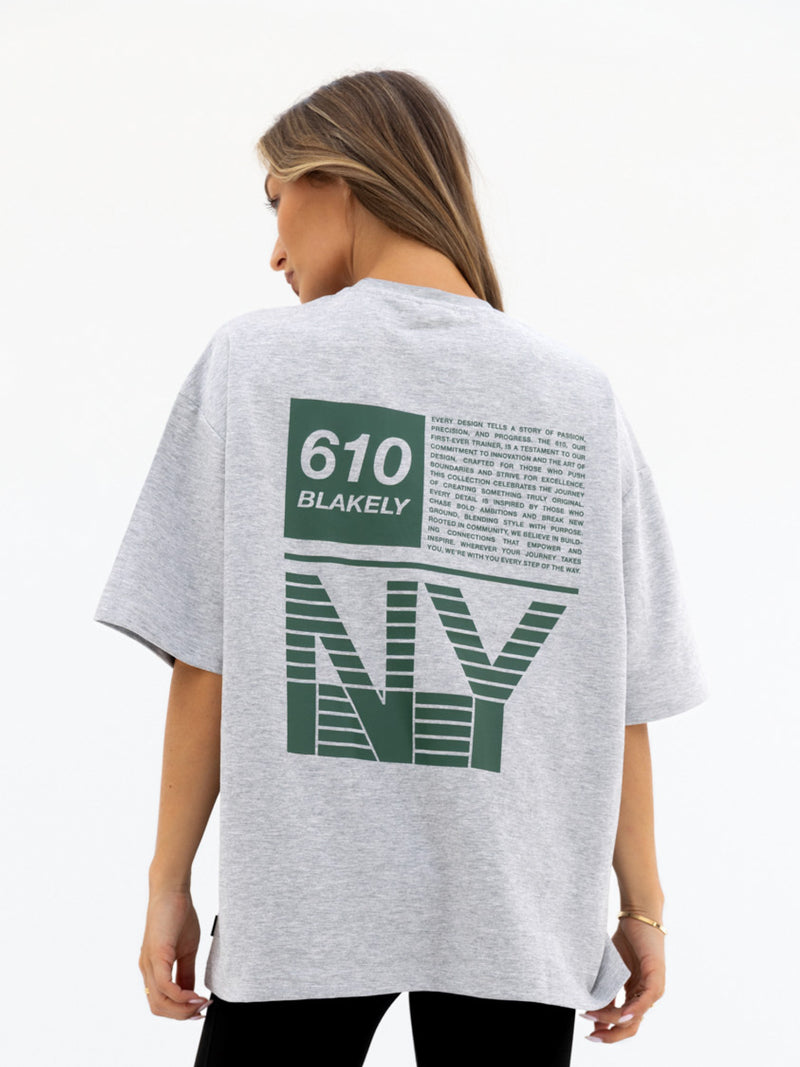 Tribeca 610 Ultra Oversized T-Shirt - Marl Grey
