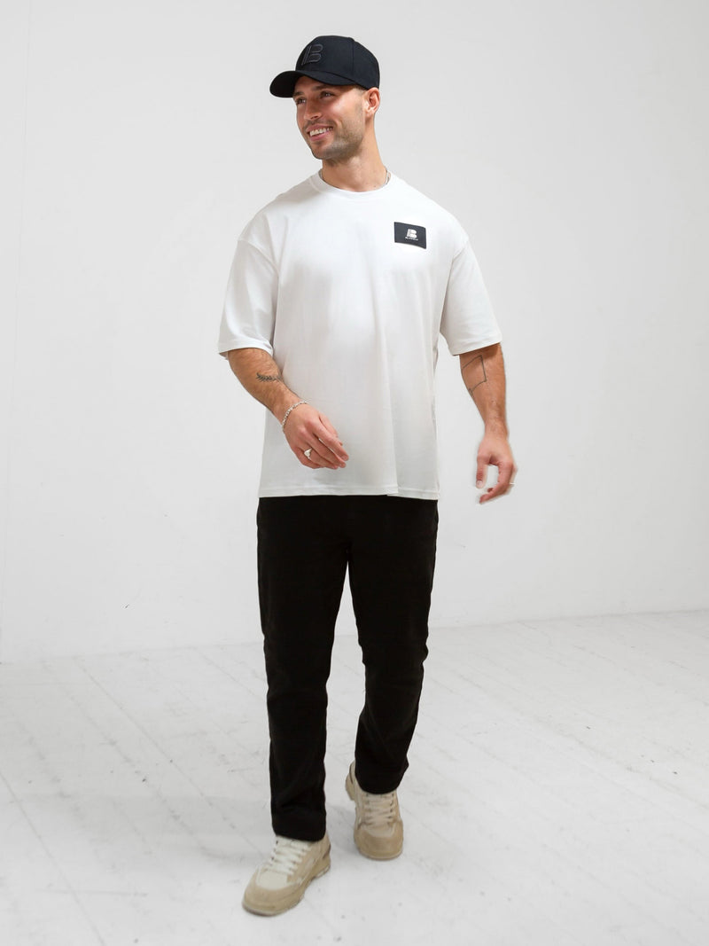 Apex Label Relaxed T-Shirt - Marl White