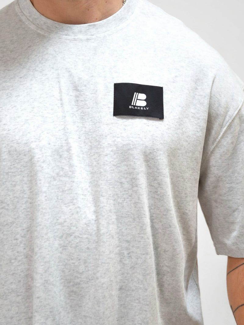 Apex Label Relaxed T-Shirt - Marl White