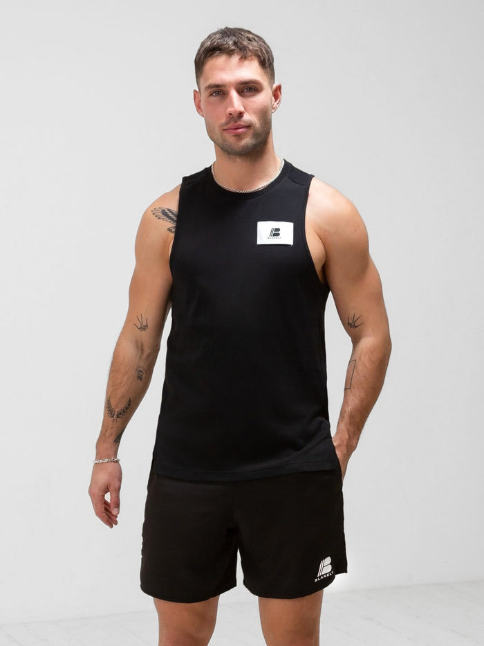 Apex Label Sleeveless Vest - Black