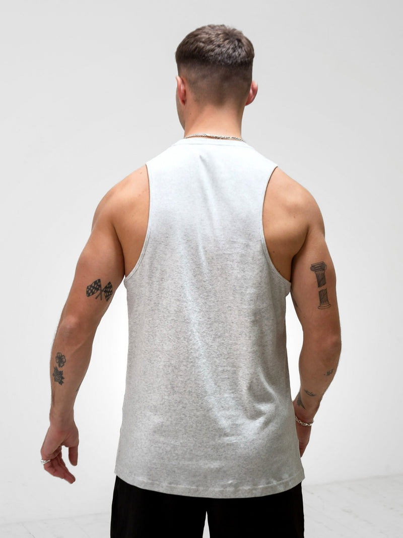 Apex Label Sleeveless Vest - Marl White