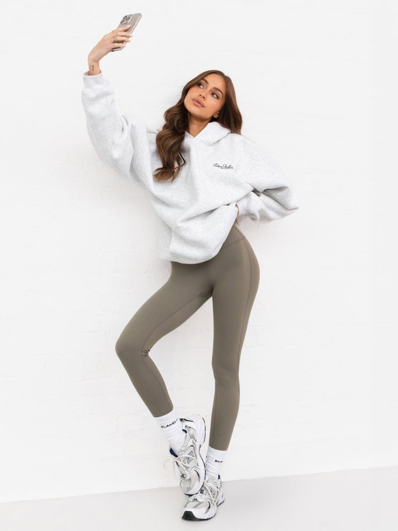 Addie Oversized Hoodie - Marl White