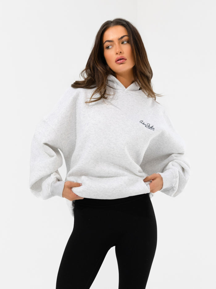 Addie Oversized Hoodie - Marl White