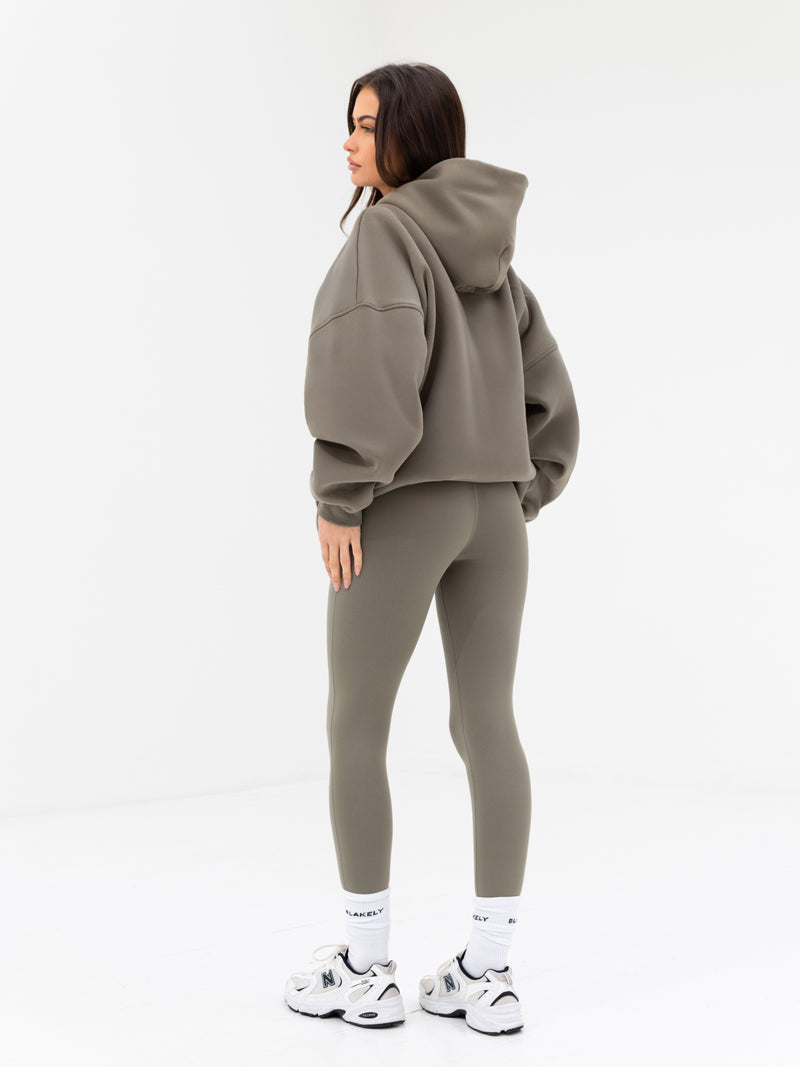 Addie Oversized Hoodie - Safari Green