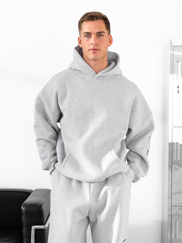 Miles Relaxed Hoodie - Marl Grey