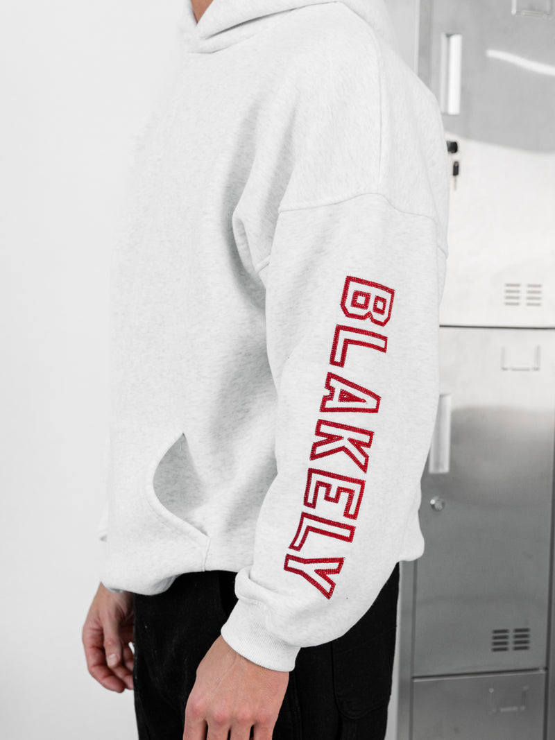 Miles Relaxed Hoodie - Marl White