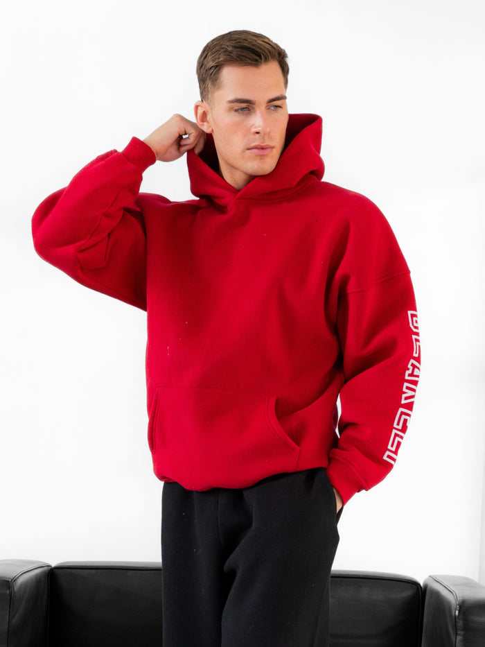 Miles Relaxed Hoodie - Red