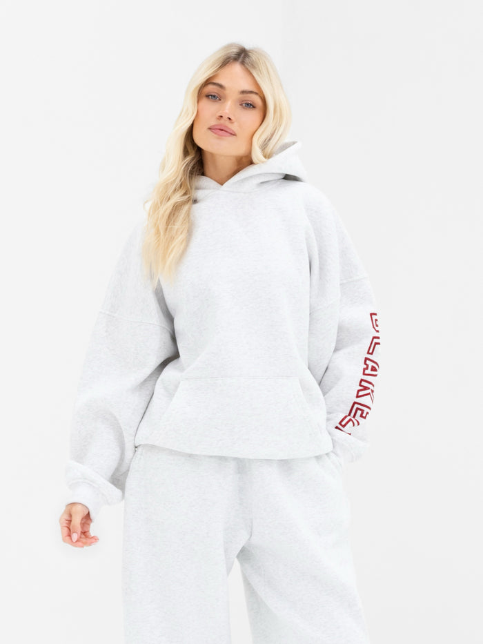 Alexis Oversized Hoodie - Marl White