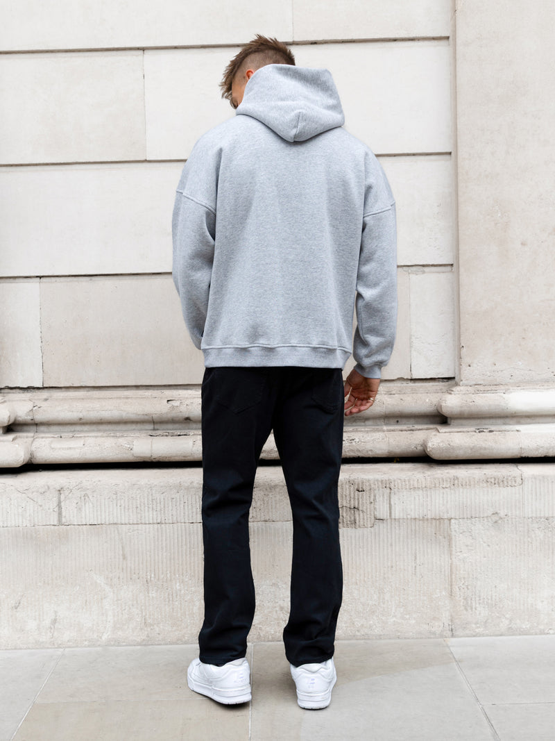 Austin Relaxed Hoodie - Marl Grey