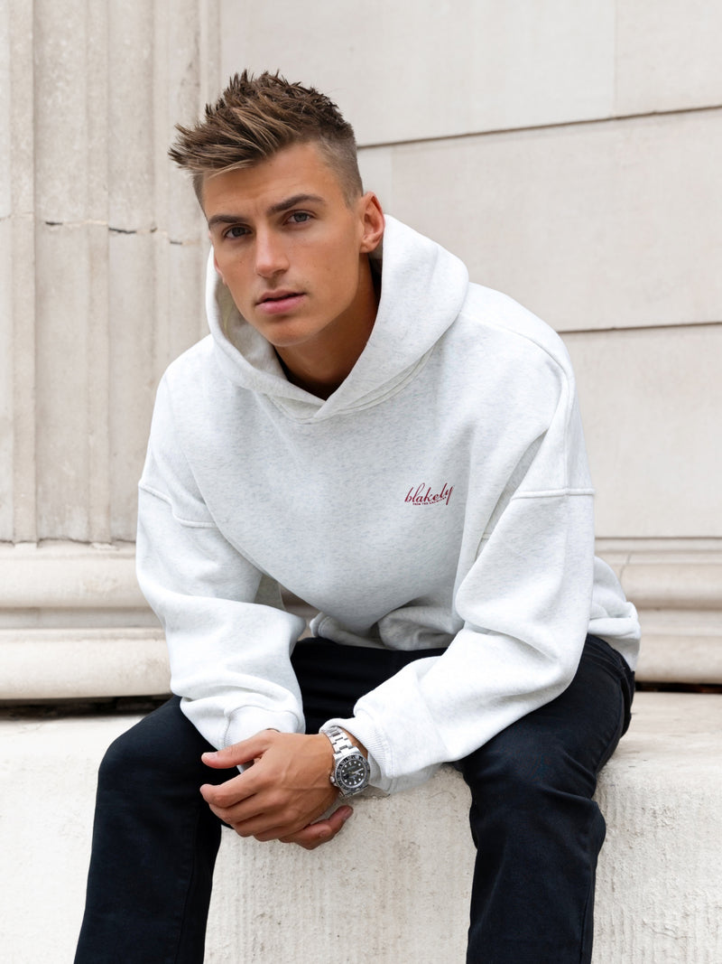 Austin Relaxed Hoodie - Marl White