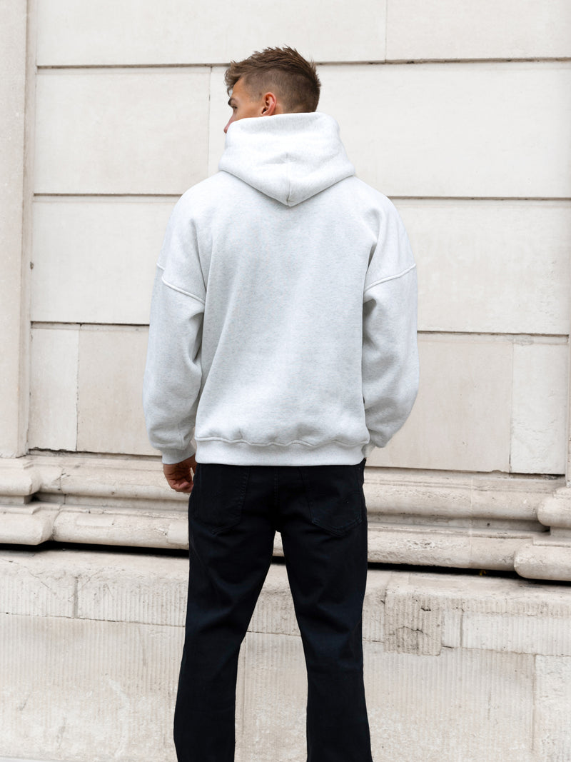 Austin Relaxed Hoodie - Marl White