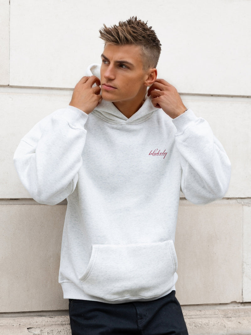 Austin Relaxed Hoodie - Marl White