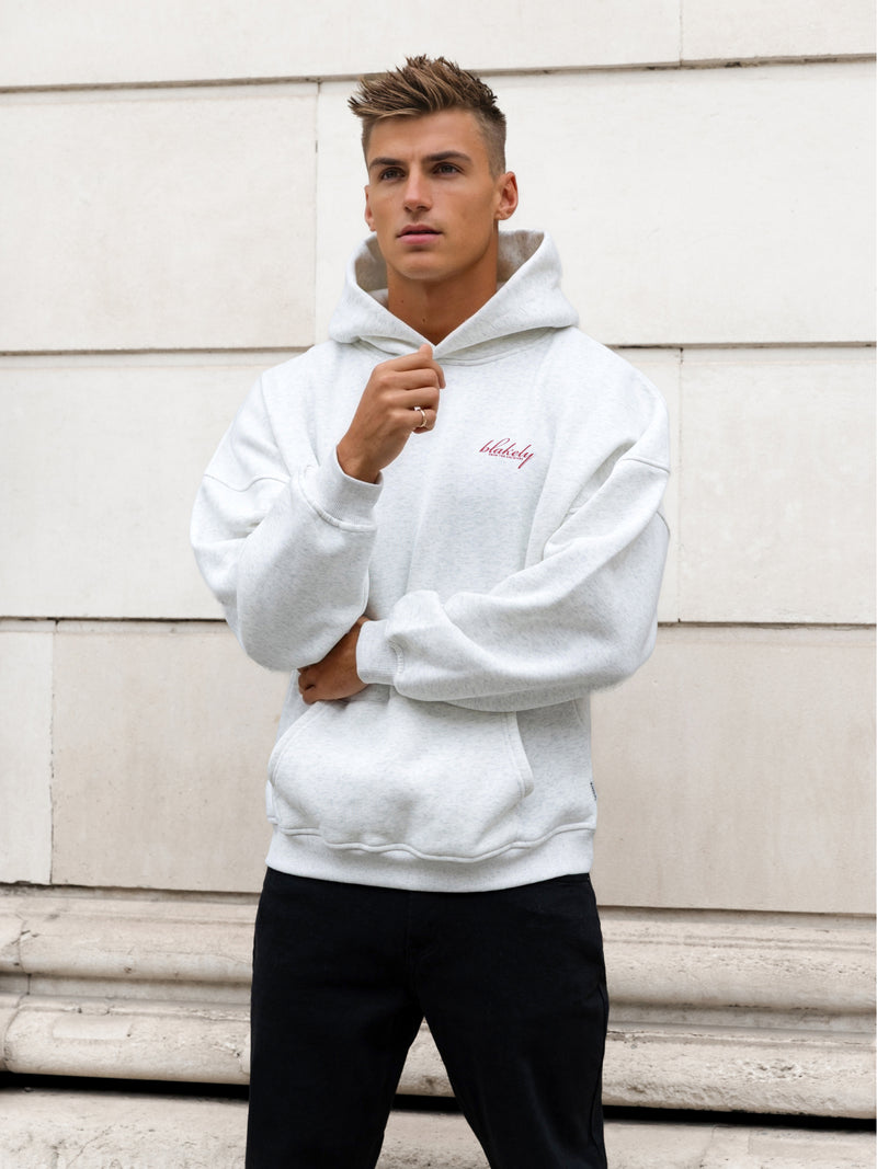 Austin Relaxed Hoodie - Marl White