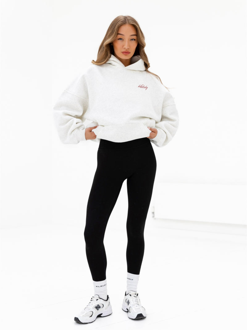 Georgia Oversized Hoodie - Marl White