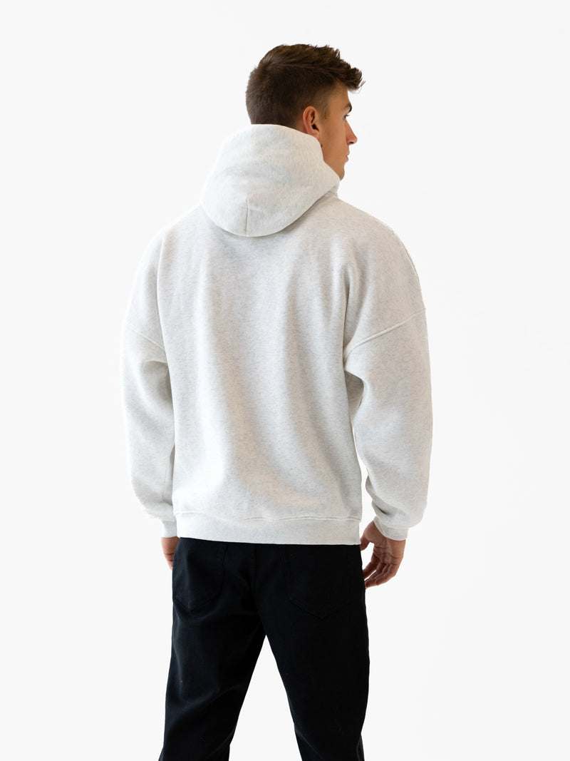 Zion Relaxed Hoodie - Marl White