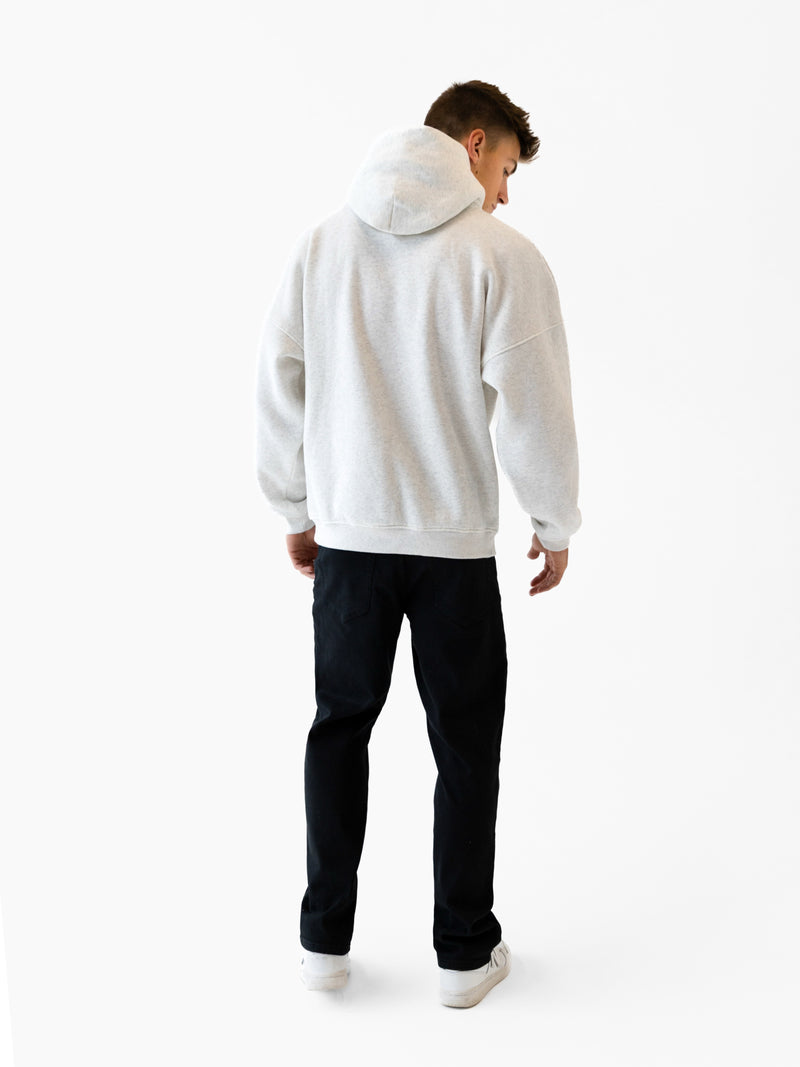 Zion Relaxed Hoodie - Marl White